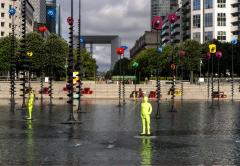 2020, Les extatiques #3 : rencontre avec Fabrice Hyber, Felice Varini et Ivan Argote, France - Paris - Quartier de la Défense