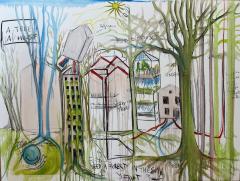 A tree, 1 house